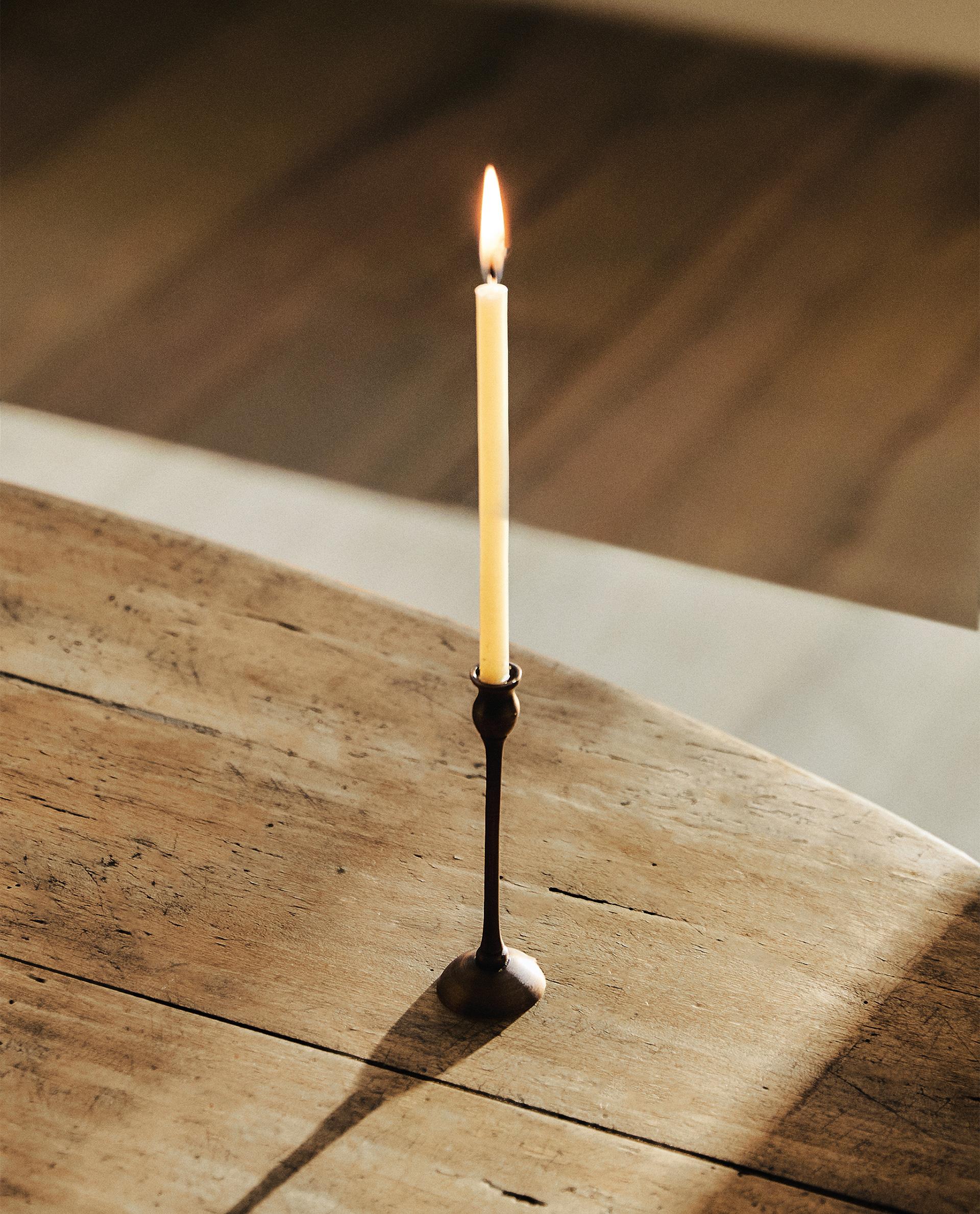 MINI GEOMETRIC BRASS CANDLESTICK