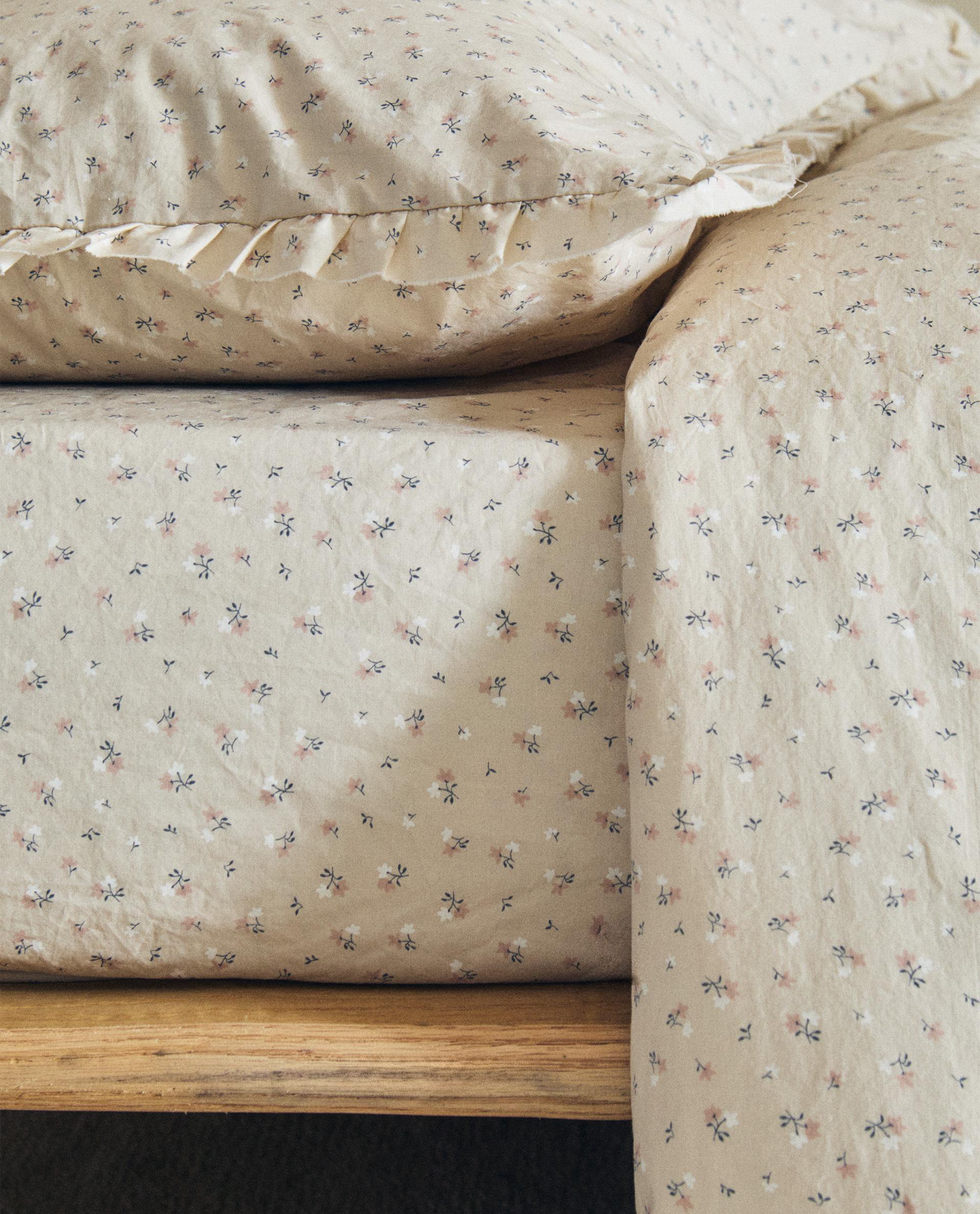 Floral Print Fitted Sheet Floral Print Fitted Sheet