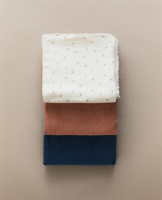 MINI TOALLA BEBÉ FLOR (PACK DE 3)