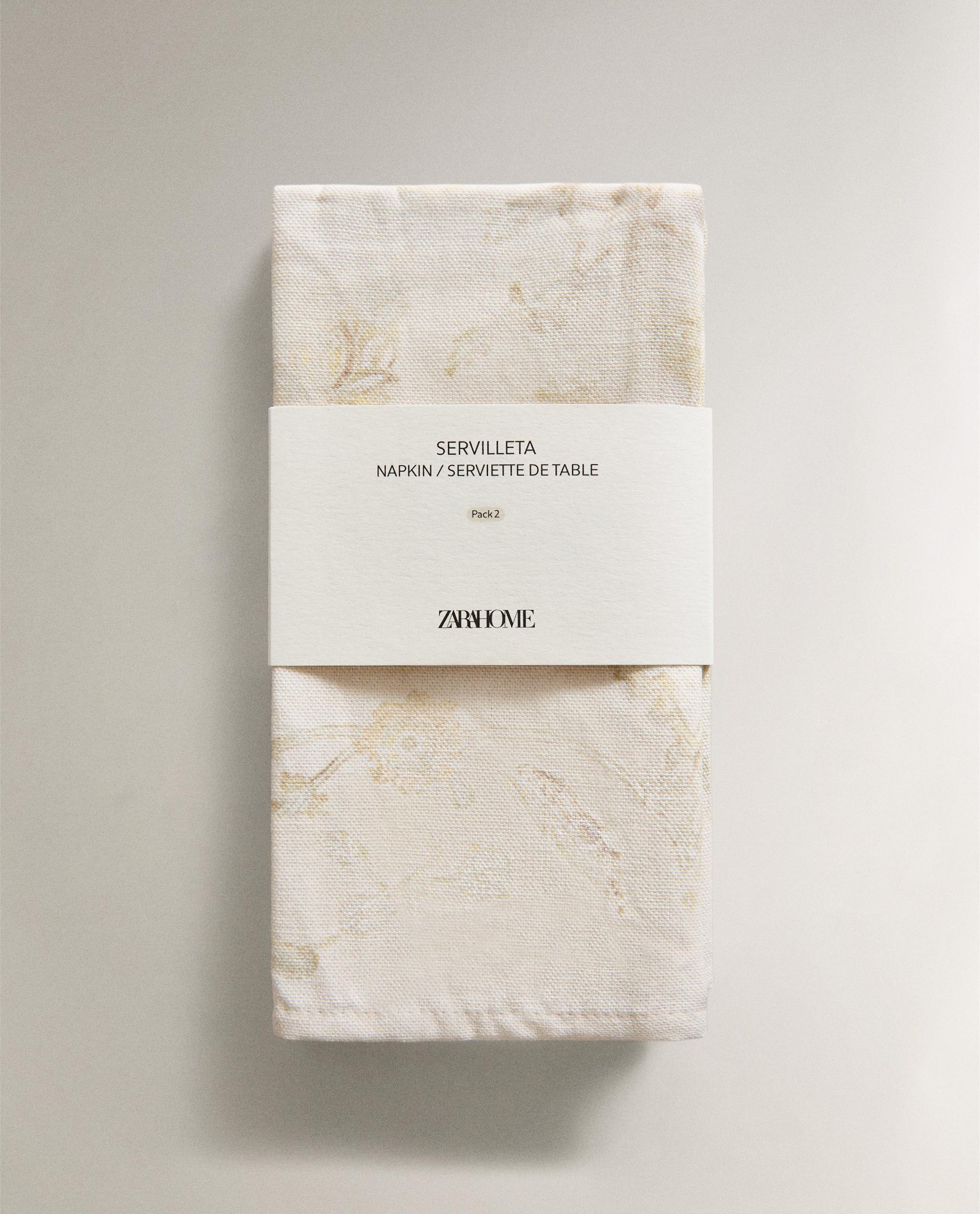 PACK OF DAMASK PRINT NAPKINS (PACK OF 2) product thumbnail 2