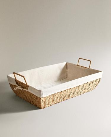 IRONING BASKET WITH COTTON LINING