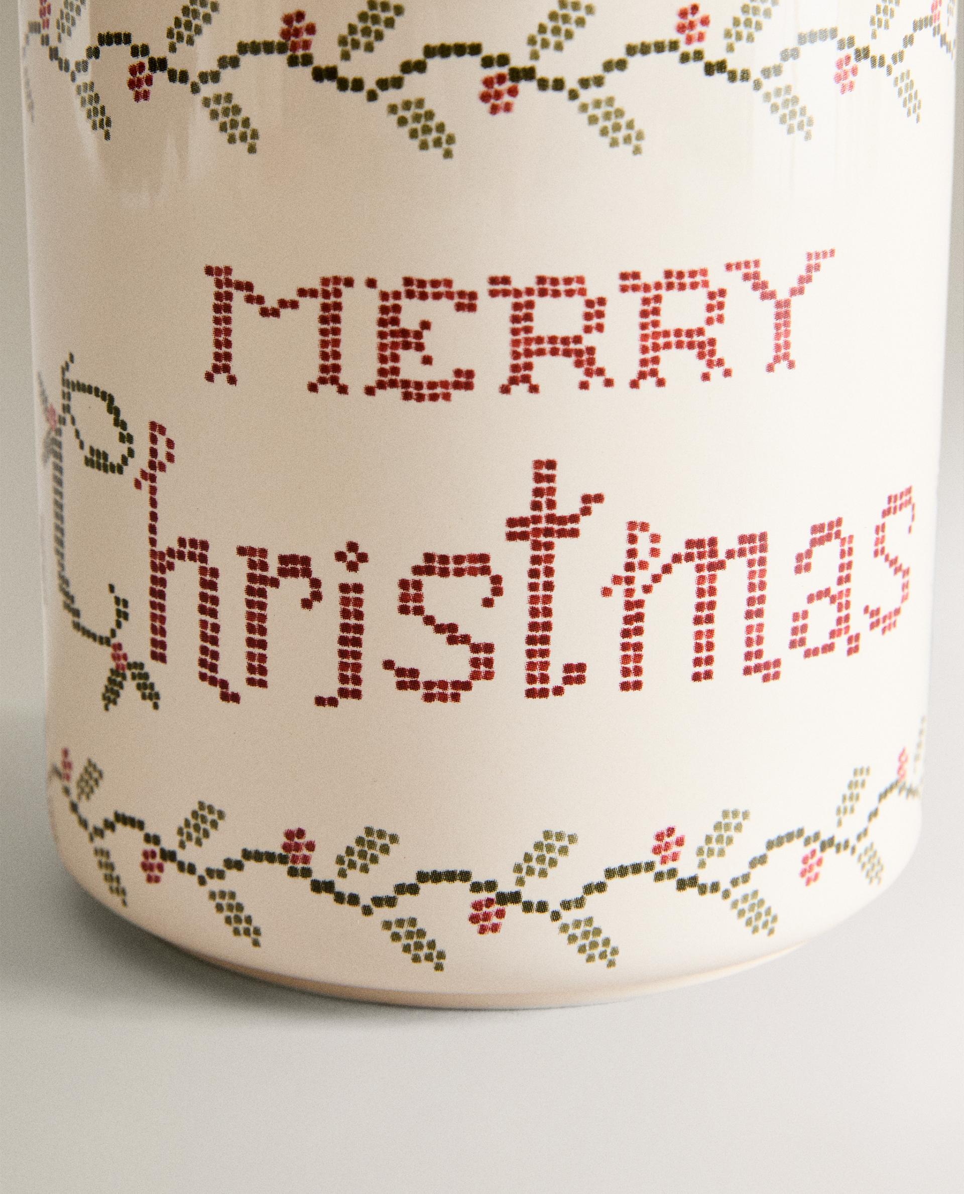 STONEWARE CHRISTMAS COOKIE JAR Zara Home België / Belgique