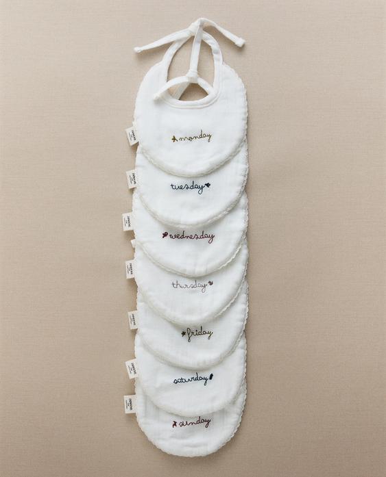 WEEKLY BABY BIB (PACK OF 7)