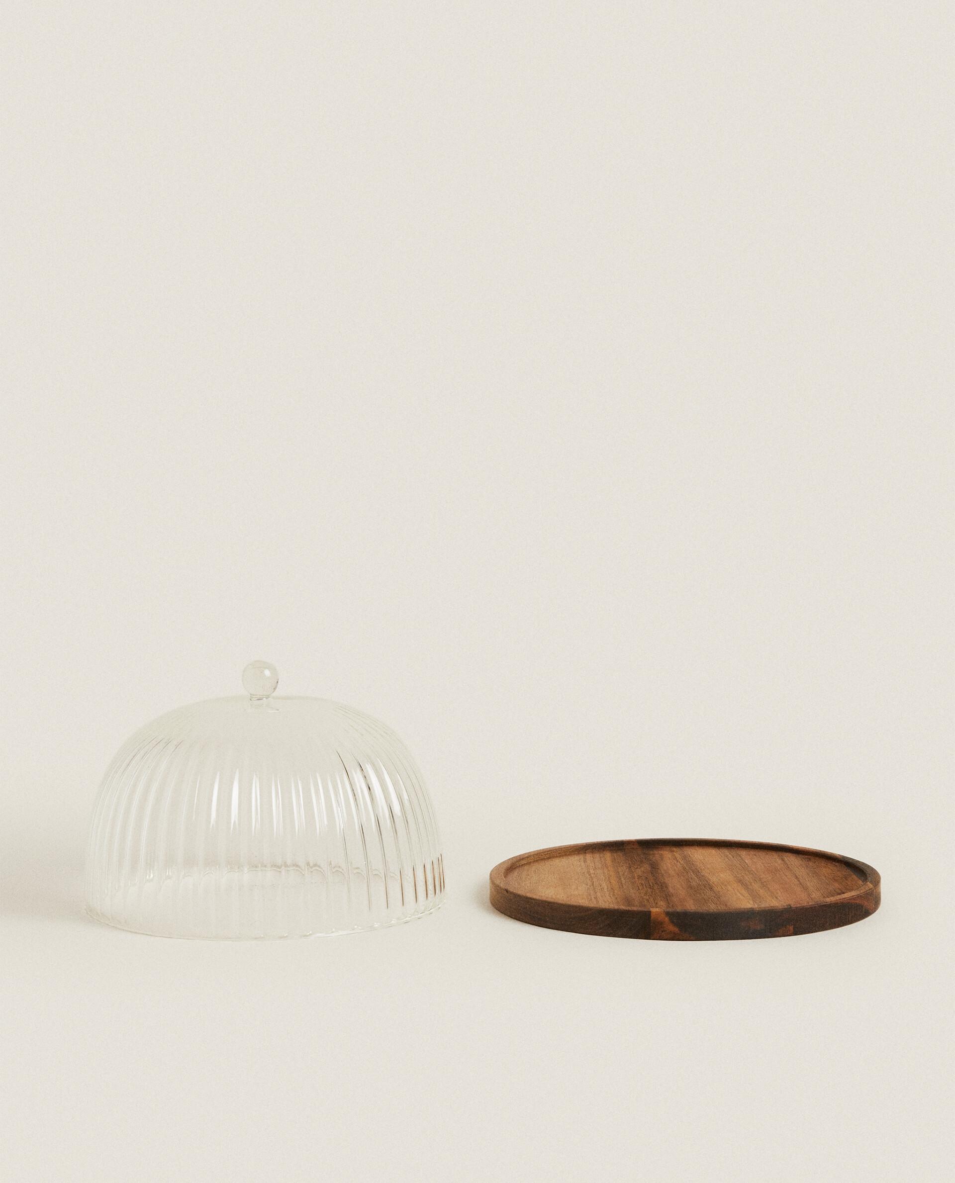 BOROSILICATE WOODEN CAKE DISH product thumbnail 2