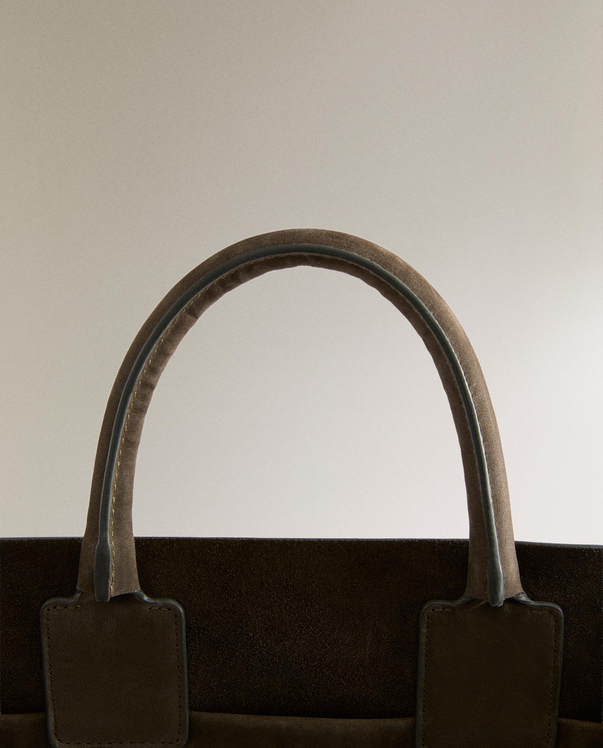 MINI NUBUK LEATHER SHOPPER BAG | Zara Home United States of America