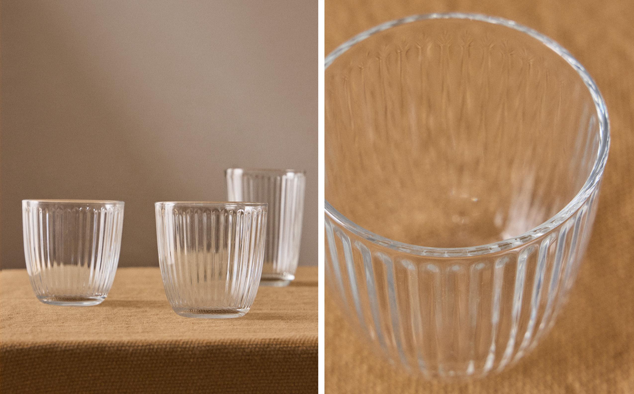 GLASSWARE SET WITH LINES