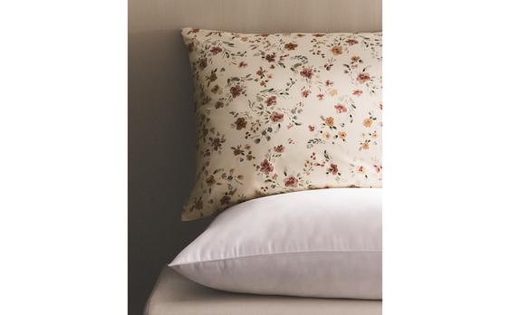 フローラル柄パーケルコットンピローケース（200スレッドカウント）