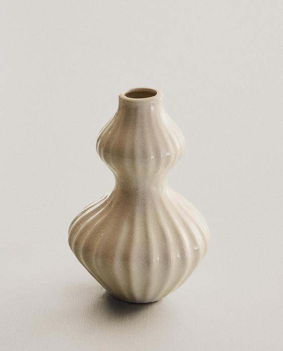 VASE CÉRAMIQUE ÉMAILLÉE RAYURES VASE CÉRAMIQUE ÉMAILLÉE RAYURES