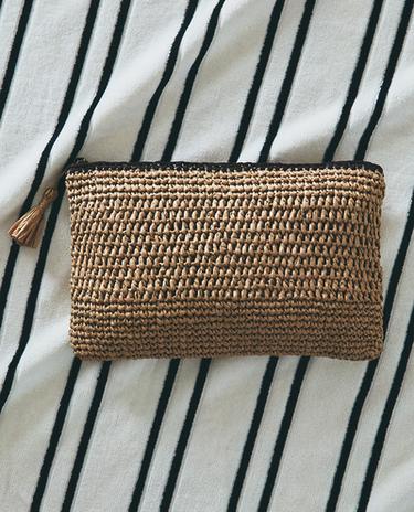 PAPER WASH BAG WITH TRIM DETAIL