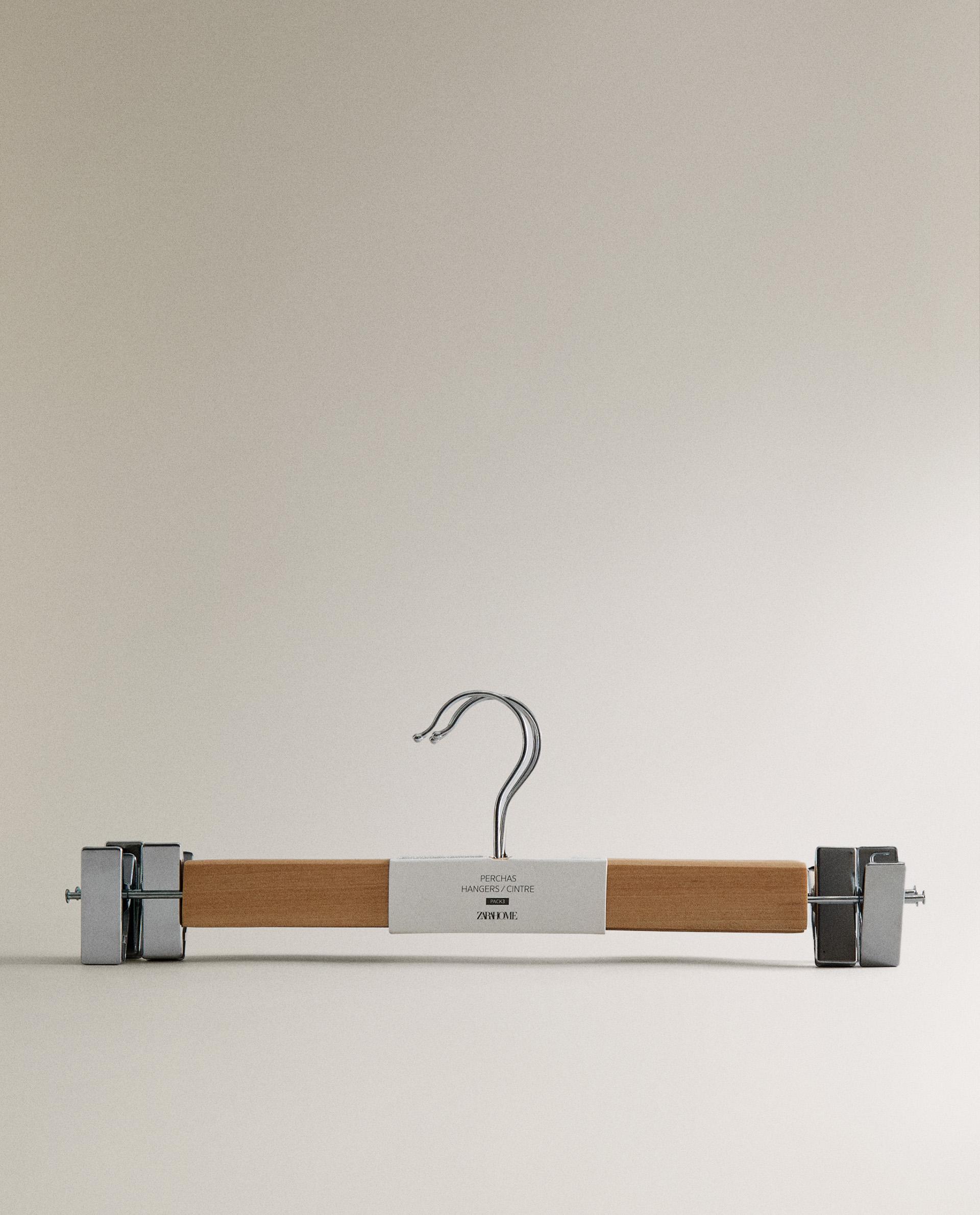 Skirt Hanger With Clips Ikea WOODEN SKIRT HANGER (SET OF 3) Zara