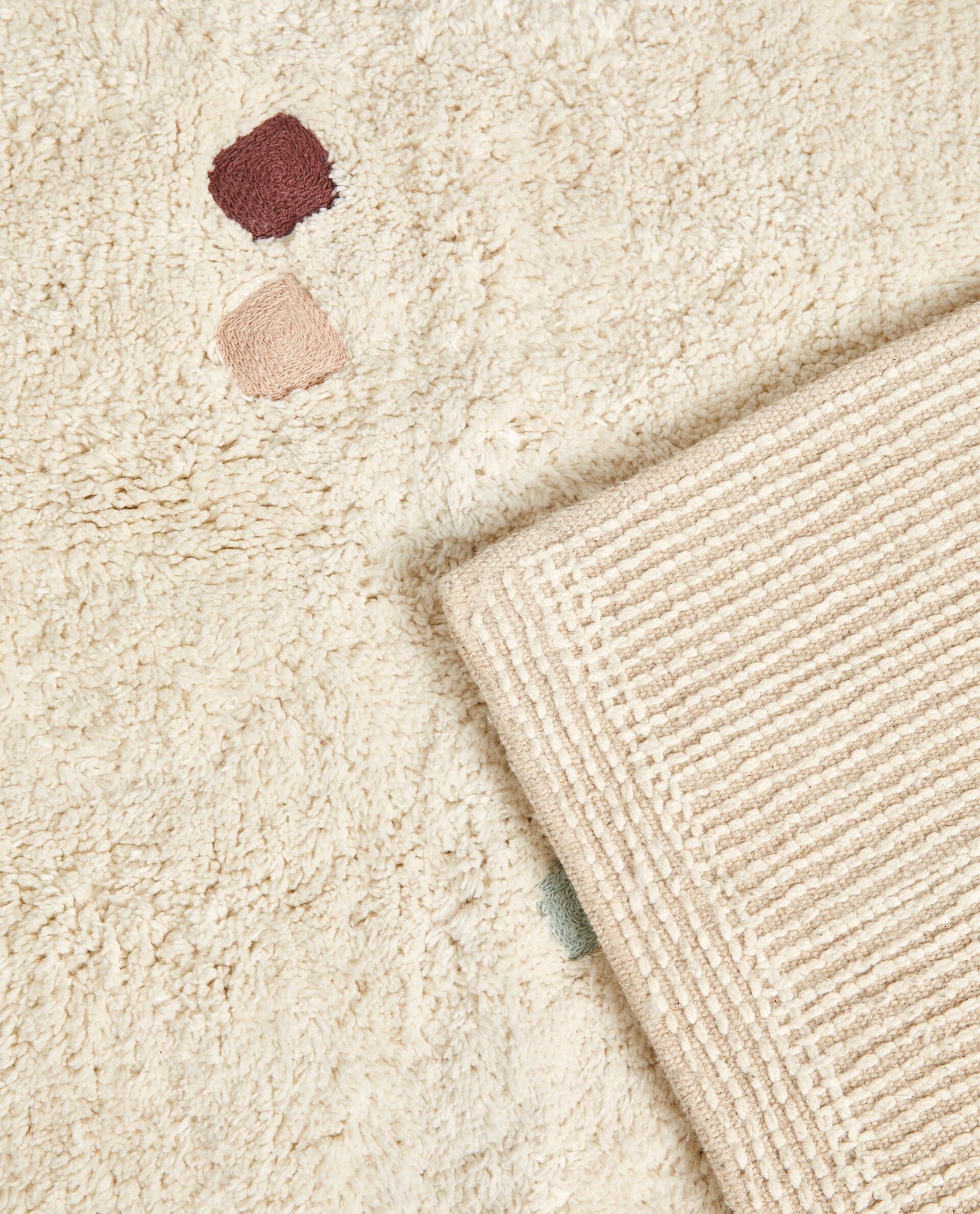 KIDS' MULTICOLOURED EMBROIDERED DIAMOND RUG product thumbnail 4