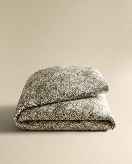 MORRIS & CO. LEAVES COTTON SATEEN DUVET COVER