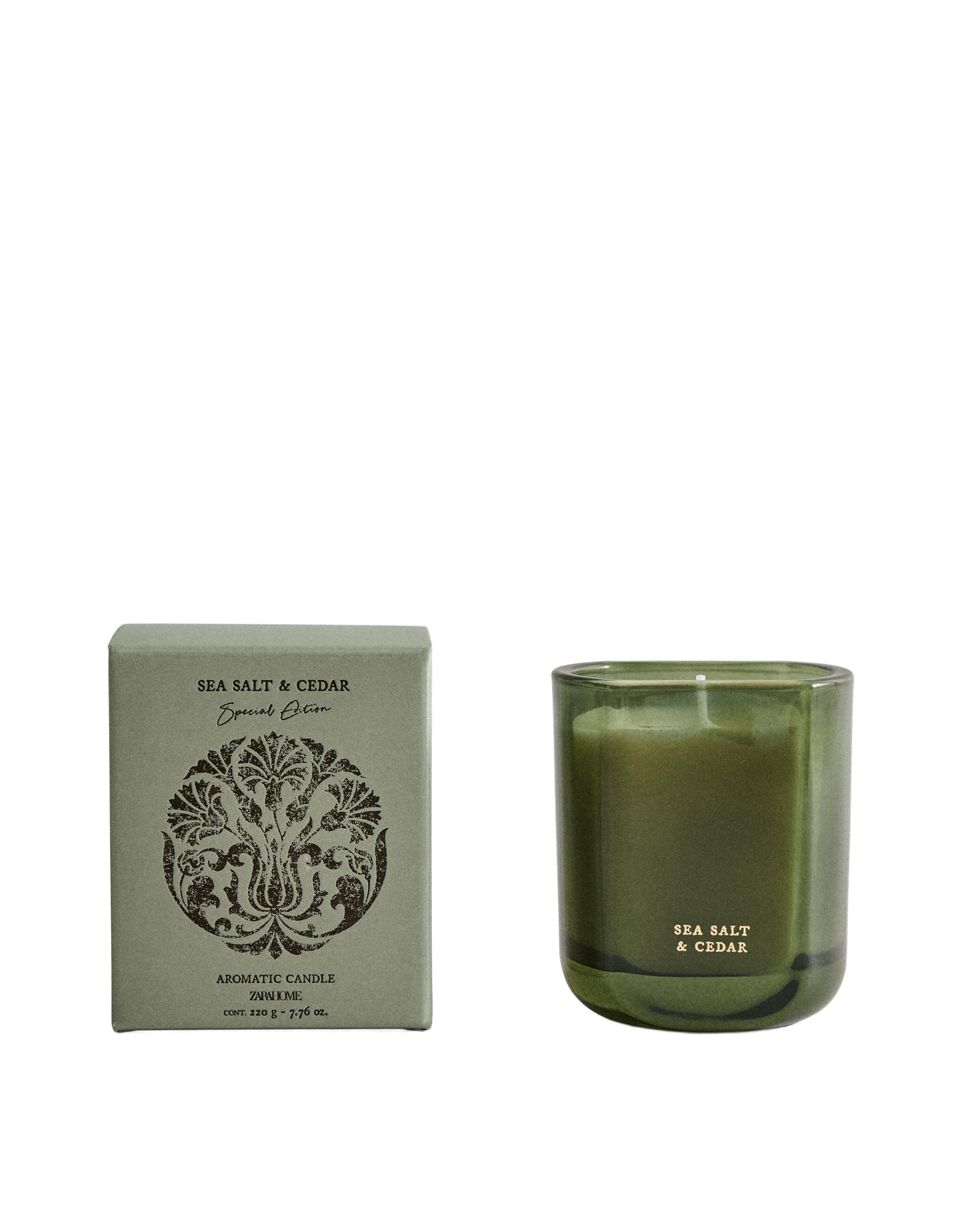 (220 G) SEA SALT & CEDAR SCENTED CANDLE product thumbnail 3