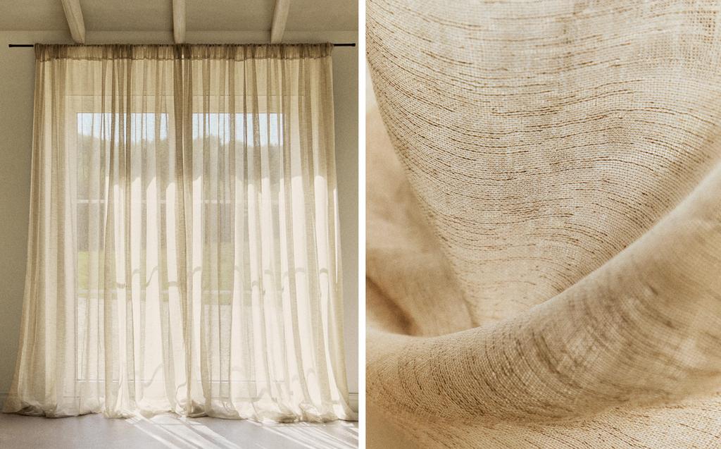 LOW OPACITY DOUBLE-WIDE FINE CURTAIN