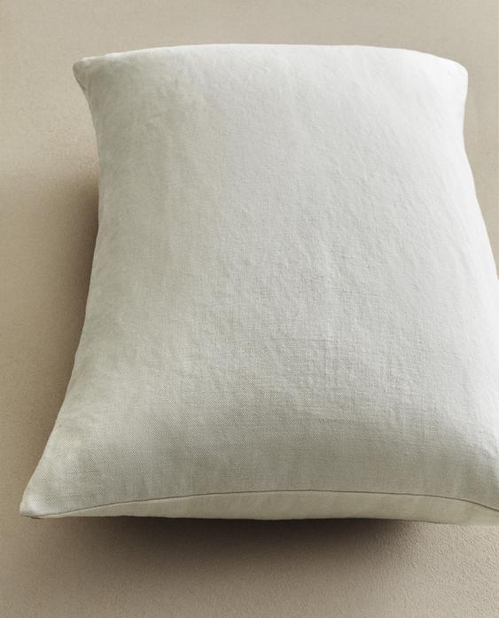 HOUSSE DE COUSSIN LIN EFFET DÉLAVÉ