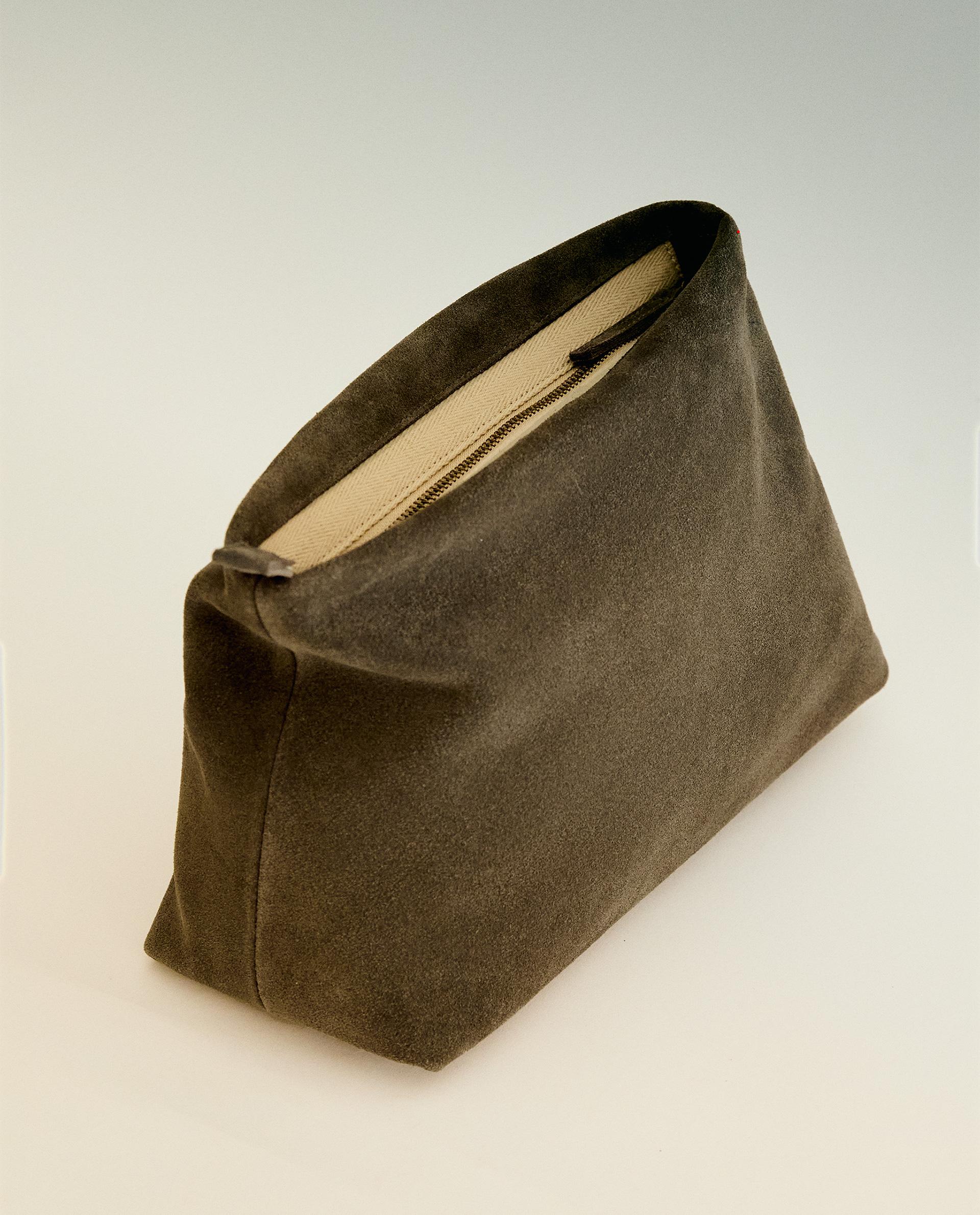 【SALE】 ミディアム コスメティックポーチ スエード | 日本/Japan Home Zara バッグ