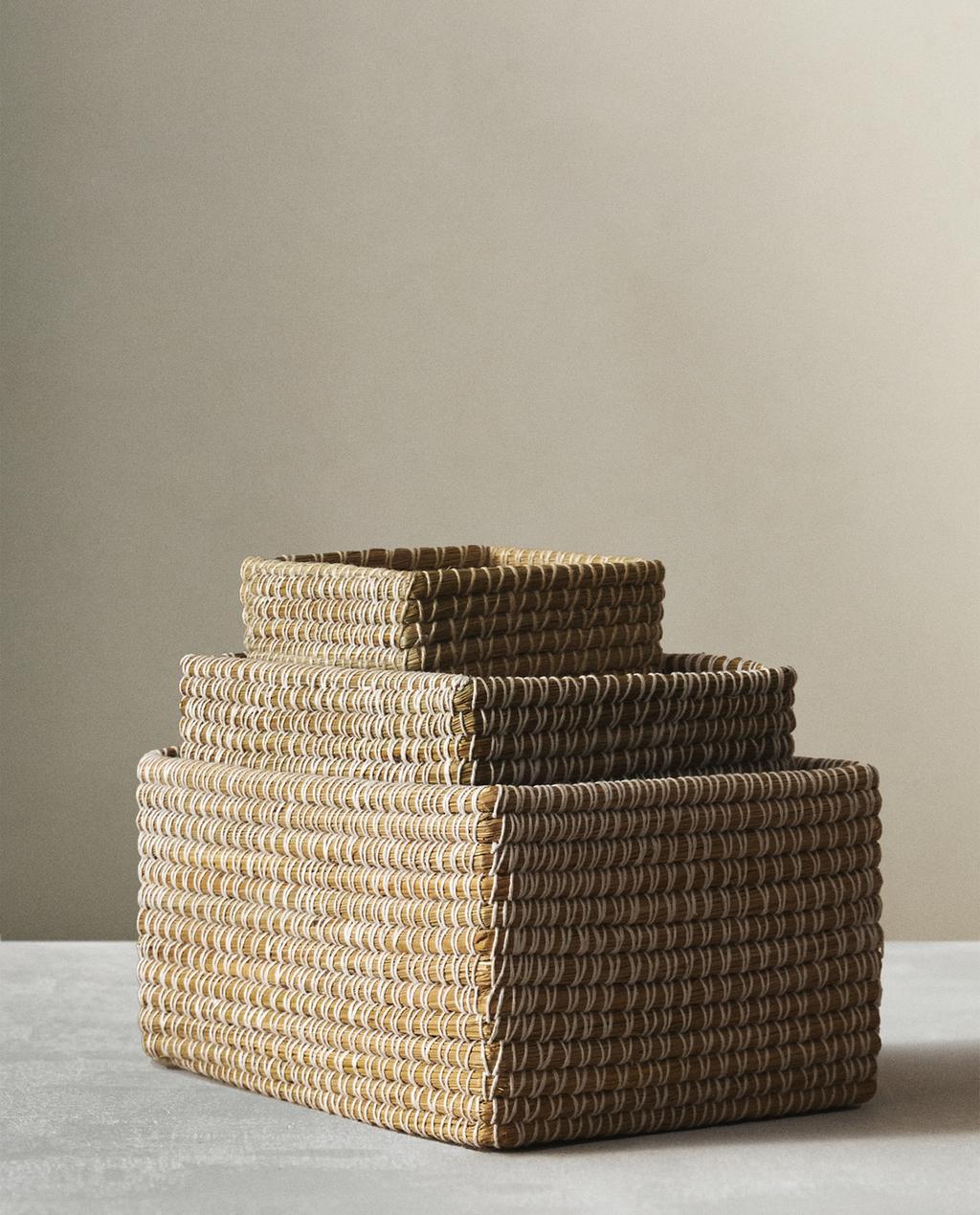 CONTRAST RECTANGULAR BASKET CONTRAST RECTANGULAR BASKET