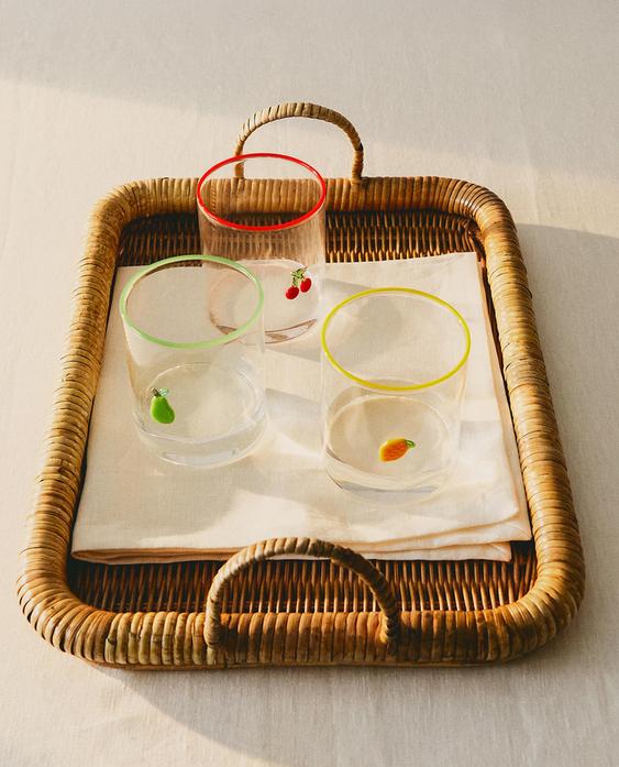 FRUIT TRAY AND TUMBLERS