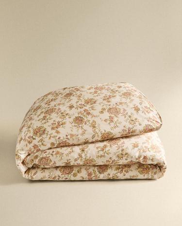 SATEEN FLORAL DUVET COVER