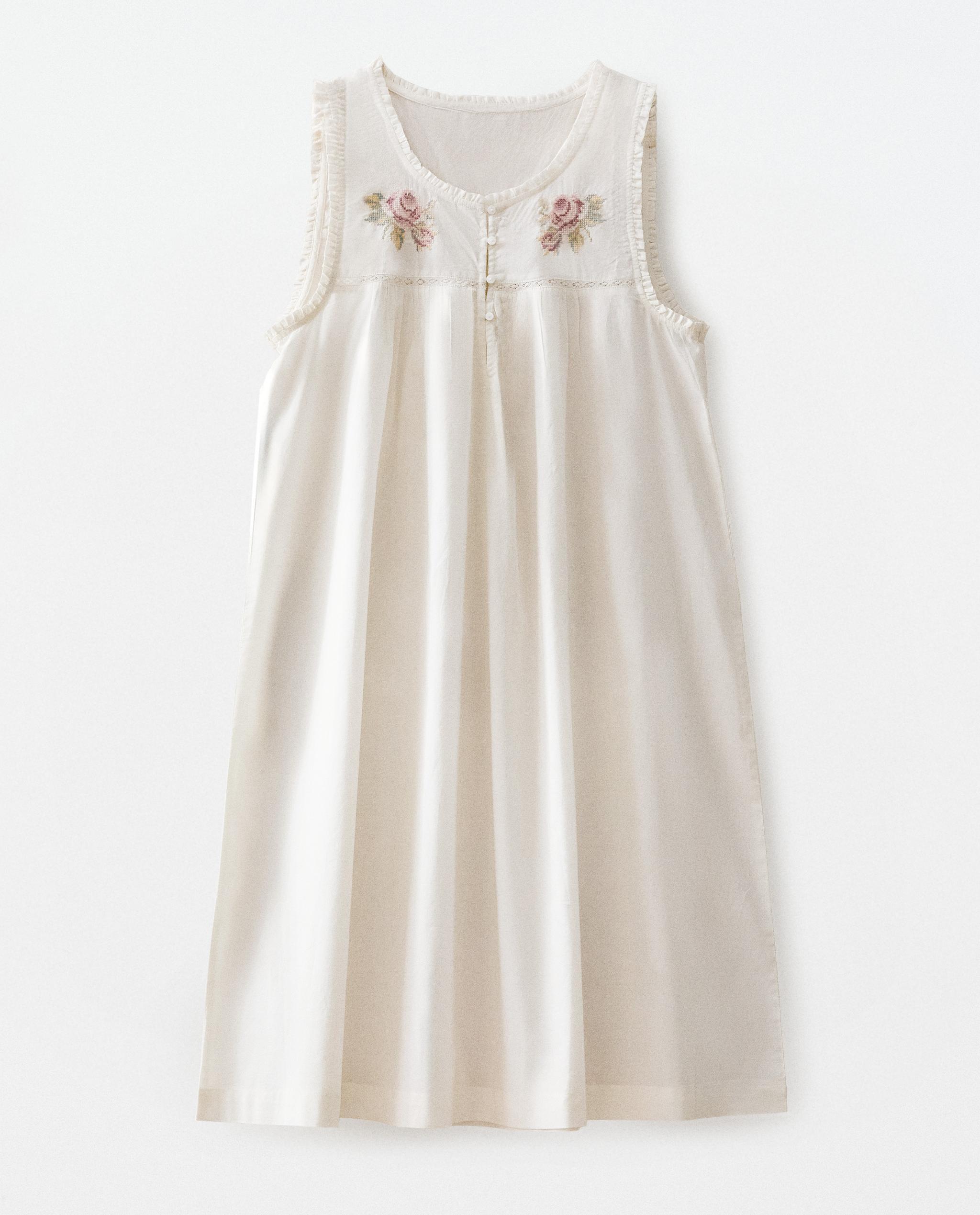 EMBROIDERED COTTON NIGHTDRESS product thumbnail 7
