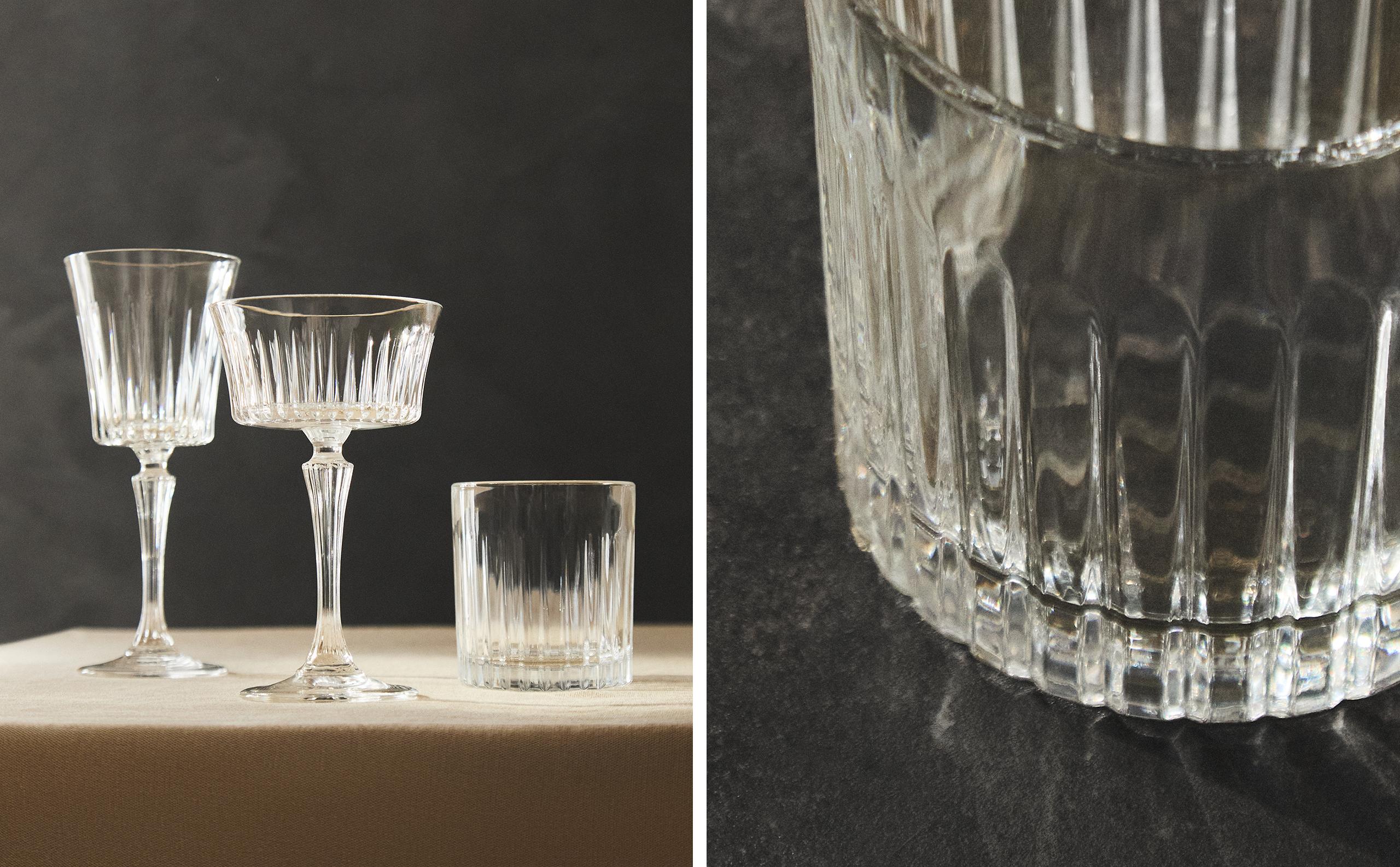 RAISED DESIGN GLASSWARE SET