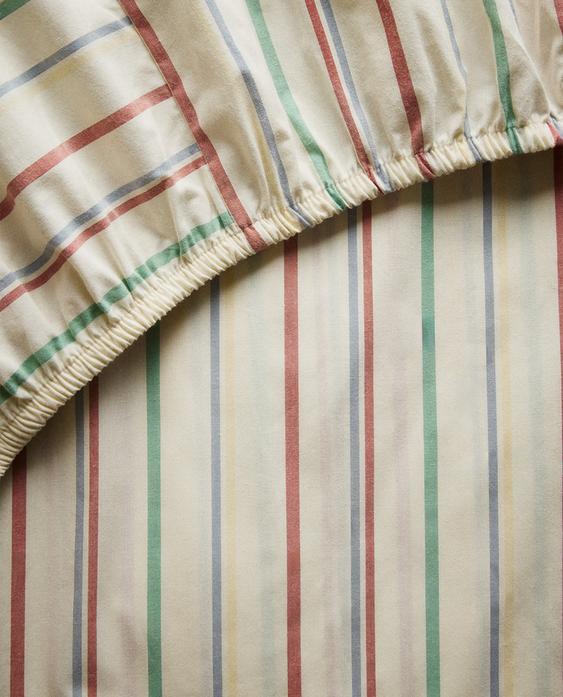 KIDS' MULTICOLOR STRIPED FITTED SHEET KIDS' MULTICOLOR STRIPED FITTED SHEET