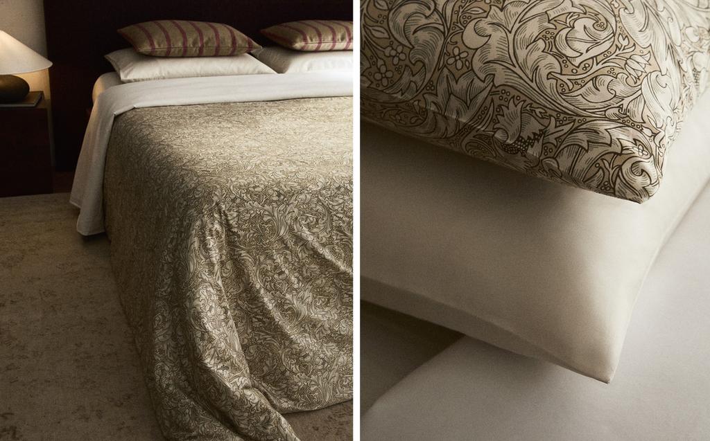 MORRIS & CO. FLORAL COTTON SATEEN DUVET COVER