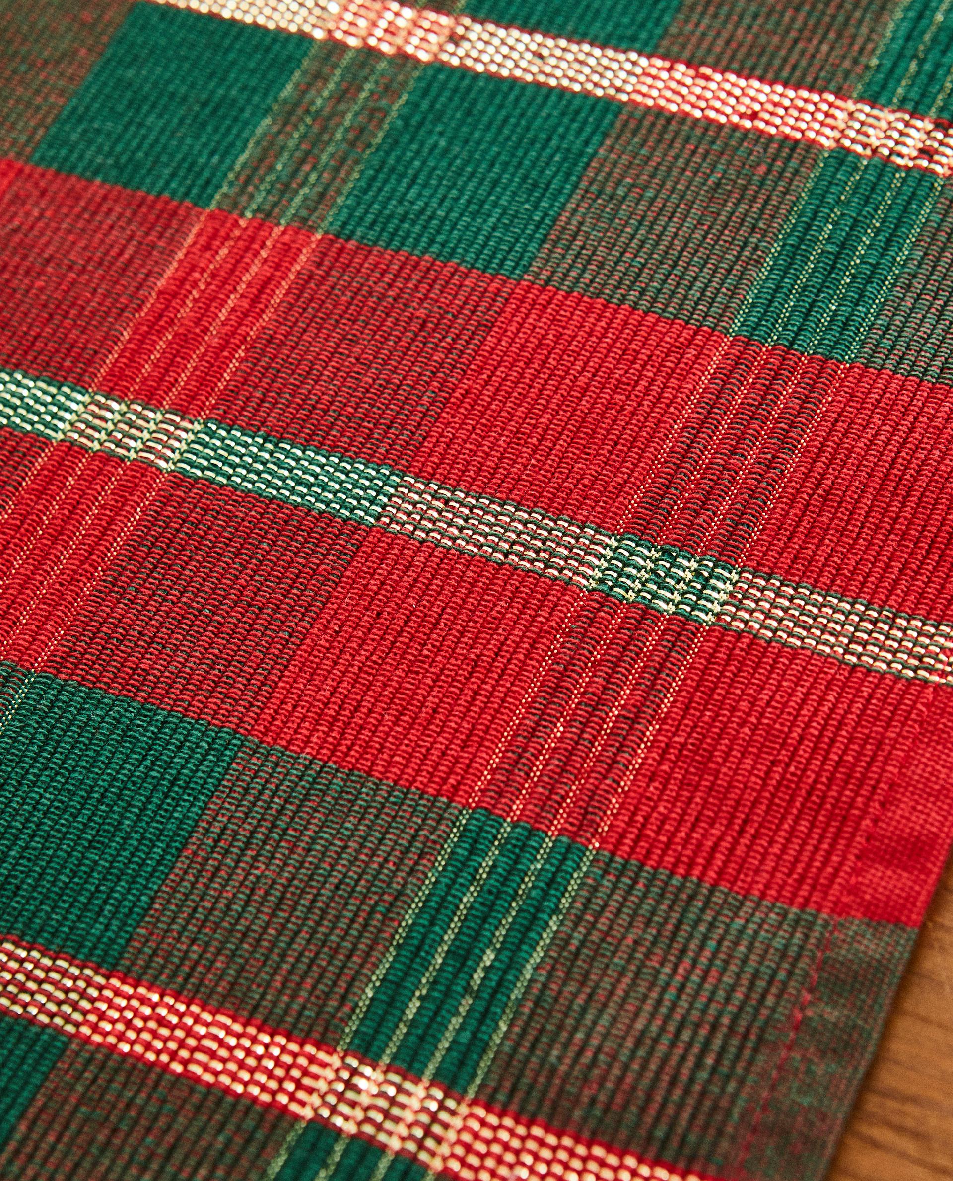 SET TOVAGLIETTE AMERICANE NATALIZIE QUADRI TARTAN (SET DA 2)