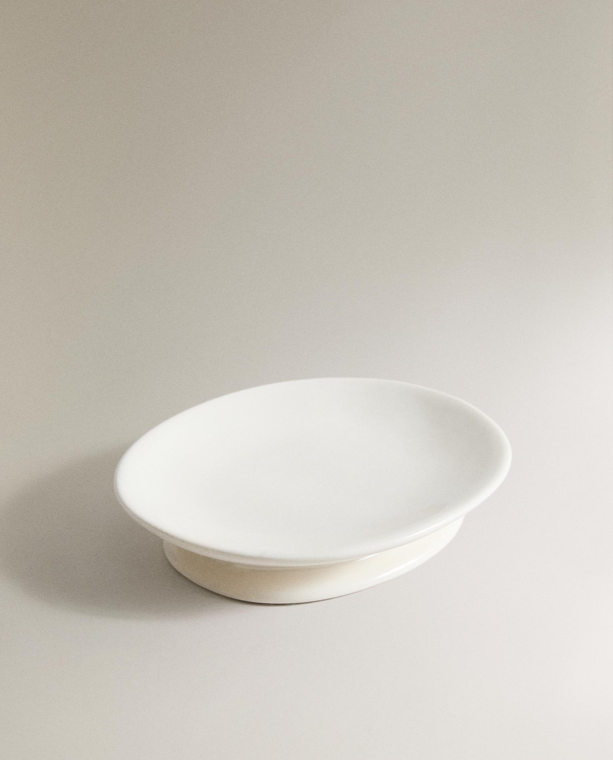 CREAM CERAMIC BATHROOM SOAP DISH product thumbnail 4