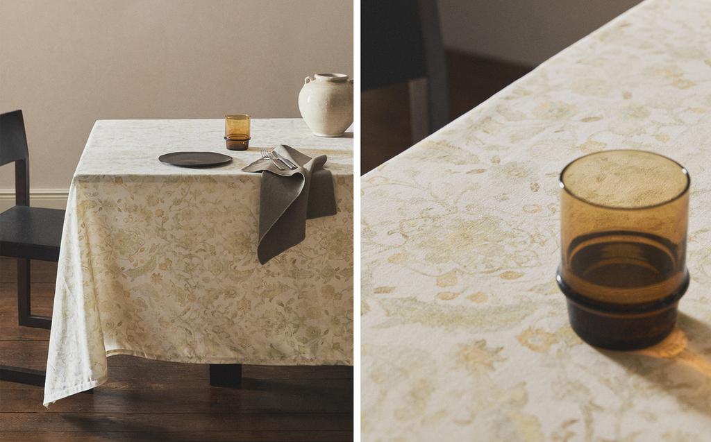 TISCHDECKE MIT DAMASTMUSTER TISCHDECKE MIT DAMASTMUSTER