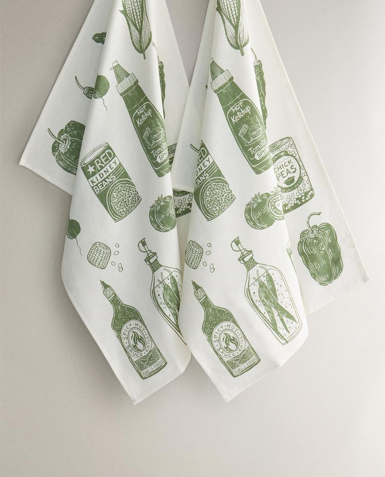 TEA TOWEL WITH BBQ PRINT (PACK OF 2)