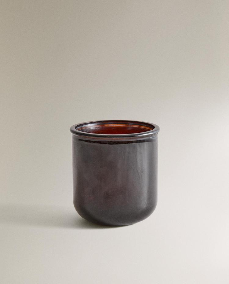 VERRE PORTE-BROSSE À DENTS EN VERRE FONCÉ