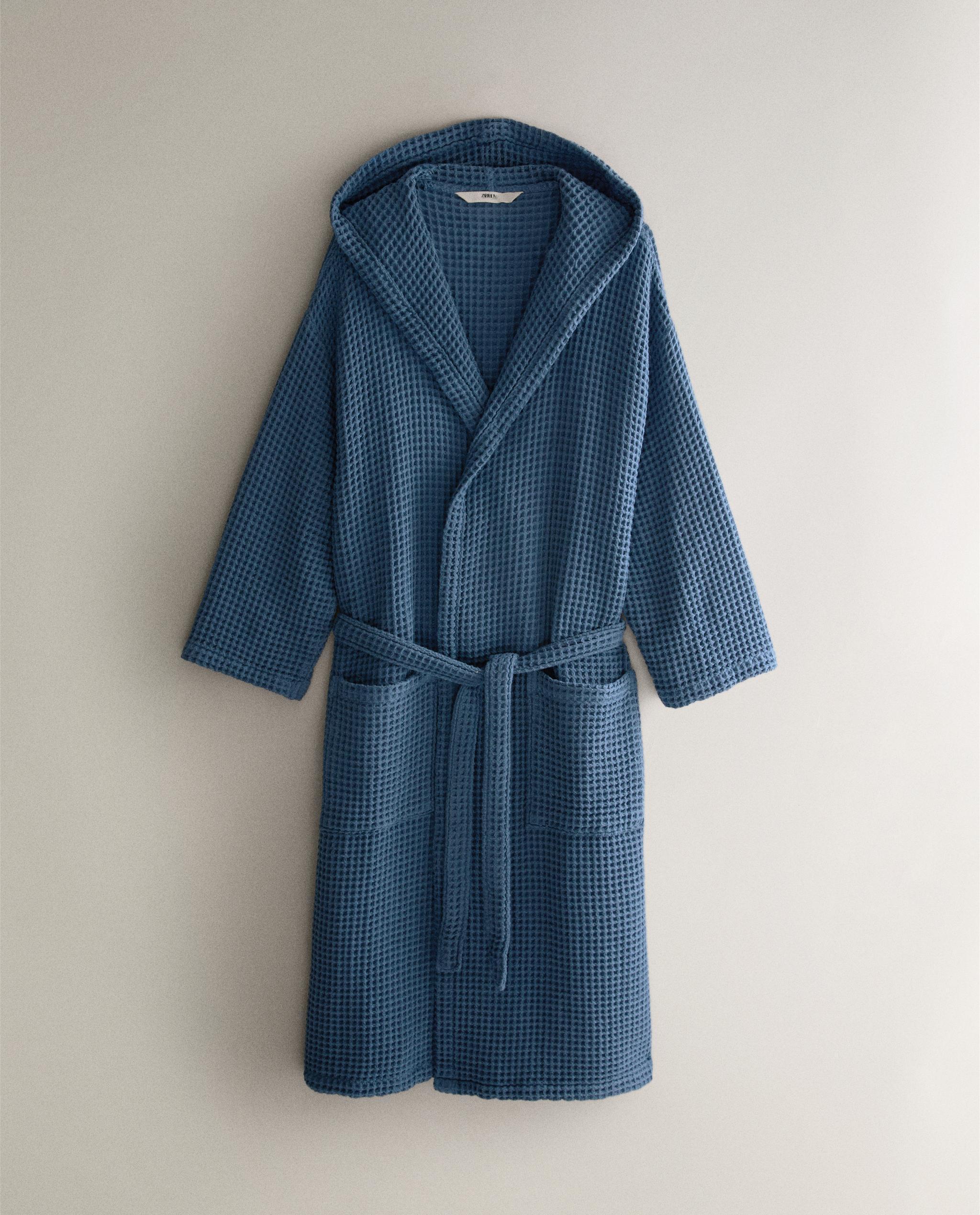 COTTON WAFFLE-TEXTURE BATHROBE product thumbnail 6