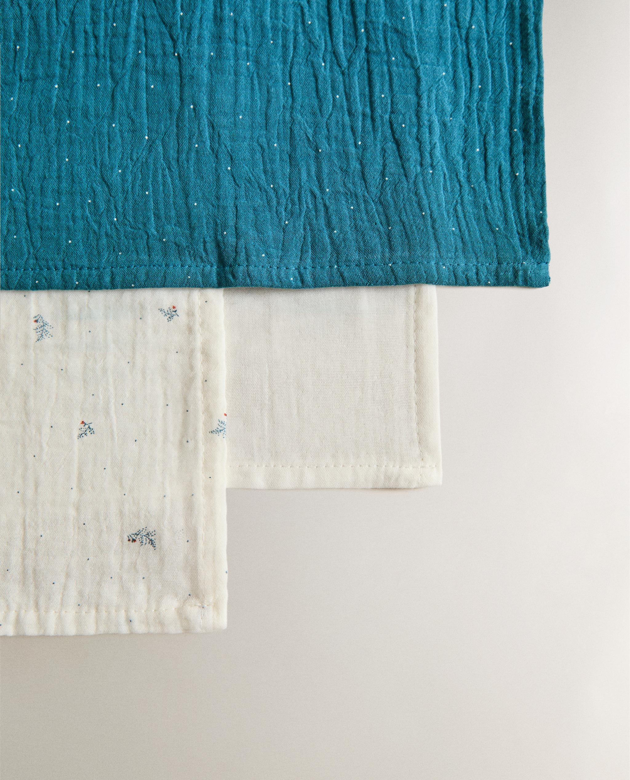 FLORAL BABY MUSLIN CLOTHS (PACK OF 3) product thumbnail 5