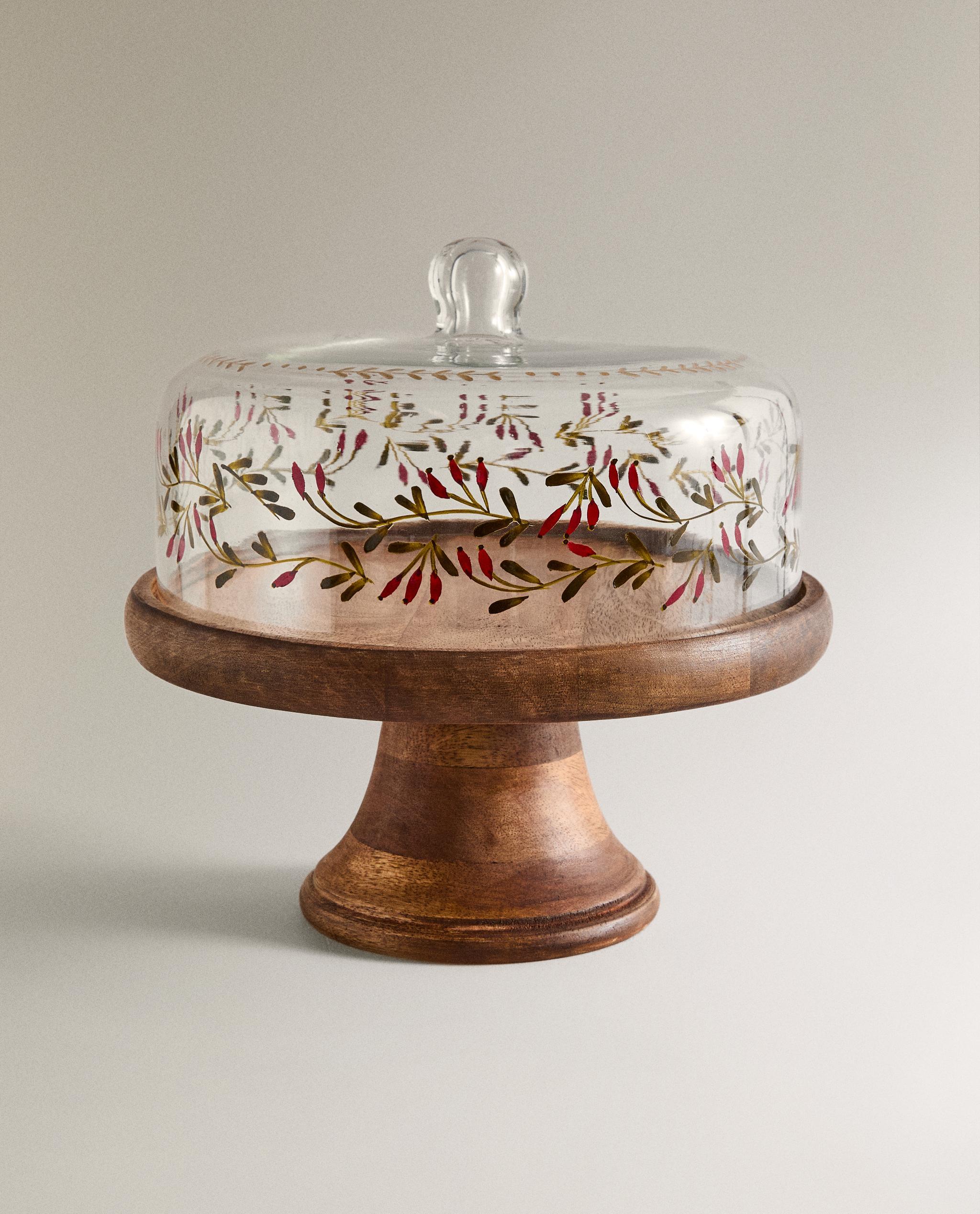 【新品•タグ付き】 ZARA  クリスマス ケーキスタンド ヒイラギ柄 アウトレット ショップキッチン・日用品・その他 - 【新品•タグ付き