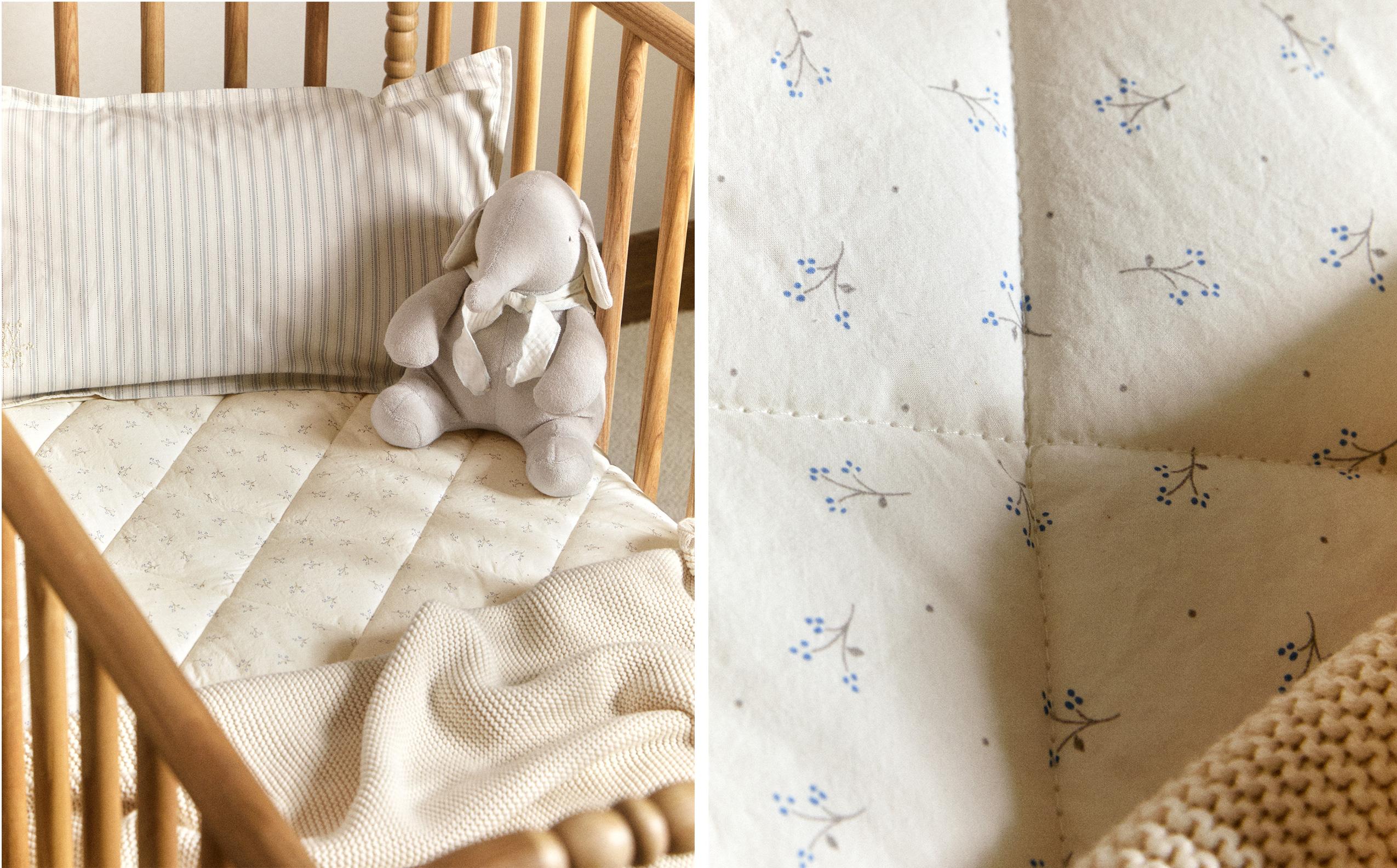 CHILDREN'S FLORAL PRINT QUILT