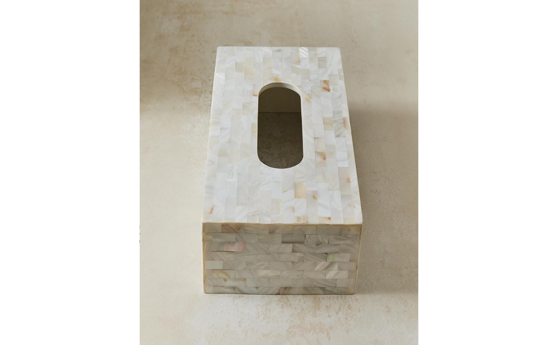 MOTHER-OF-PEARL EFFECT TISSUE BOX MOTHER-OF-PEARL EFFECT TISSUE BOX