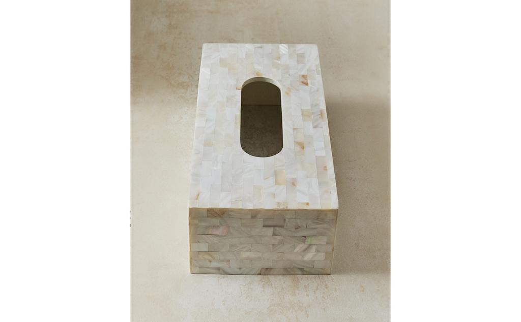 MOTHER-OF-PEARL EFFECT TISSUE BOX MOTHER-OF-PEARL EFFECT TISSUE BOX