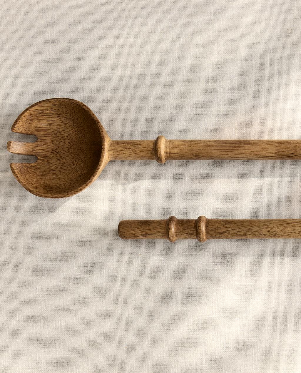 WOODEN SALAD CUTLERY SET (SET OF 2)