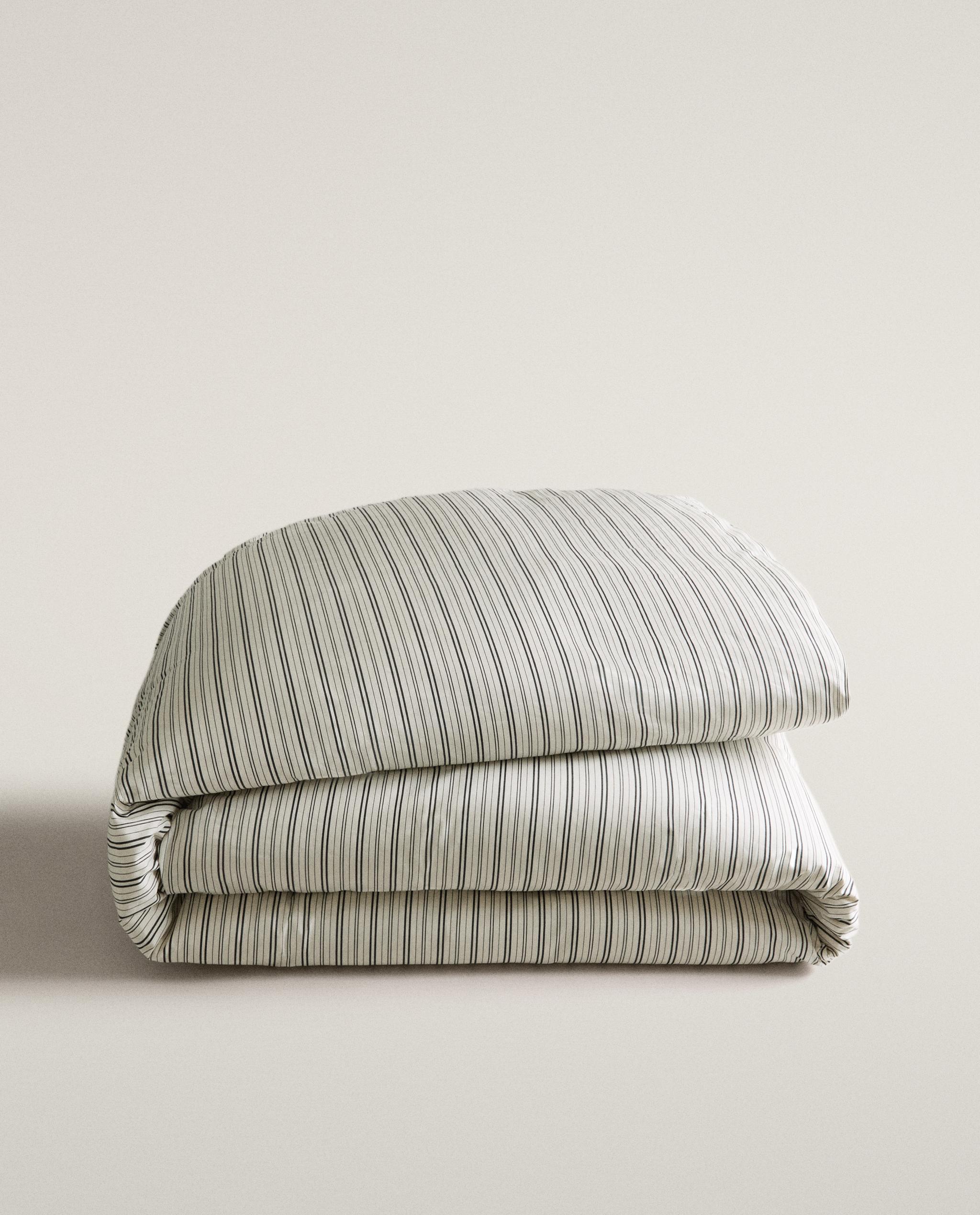 STRIPED PERCALE DUVET COVER product thumbnail 9