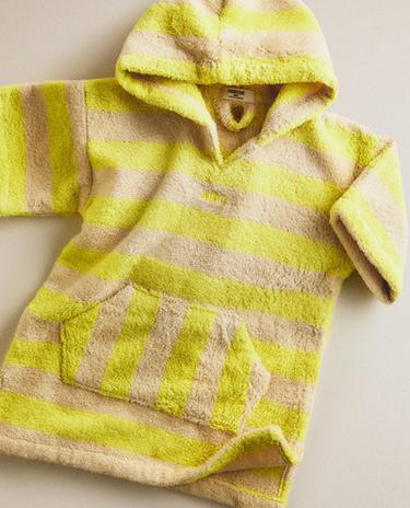 PONCHO DE PLAGE ENFANT RAYURES