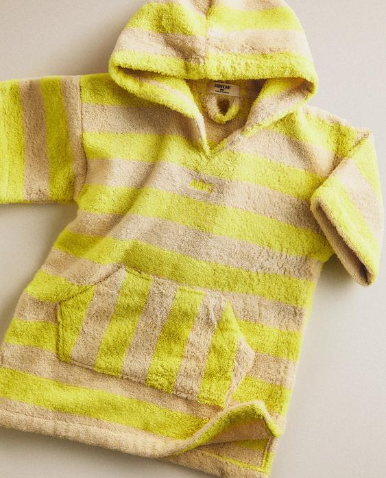 CHILDREN'S STRIPED BEACH PONCHO