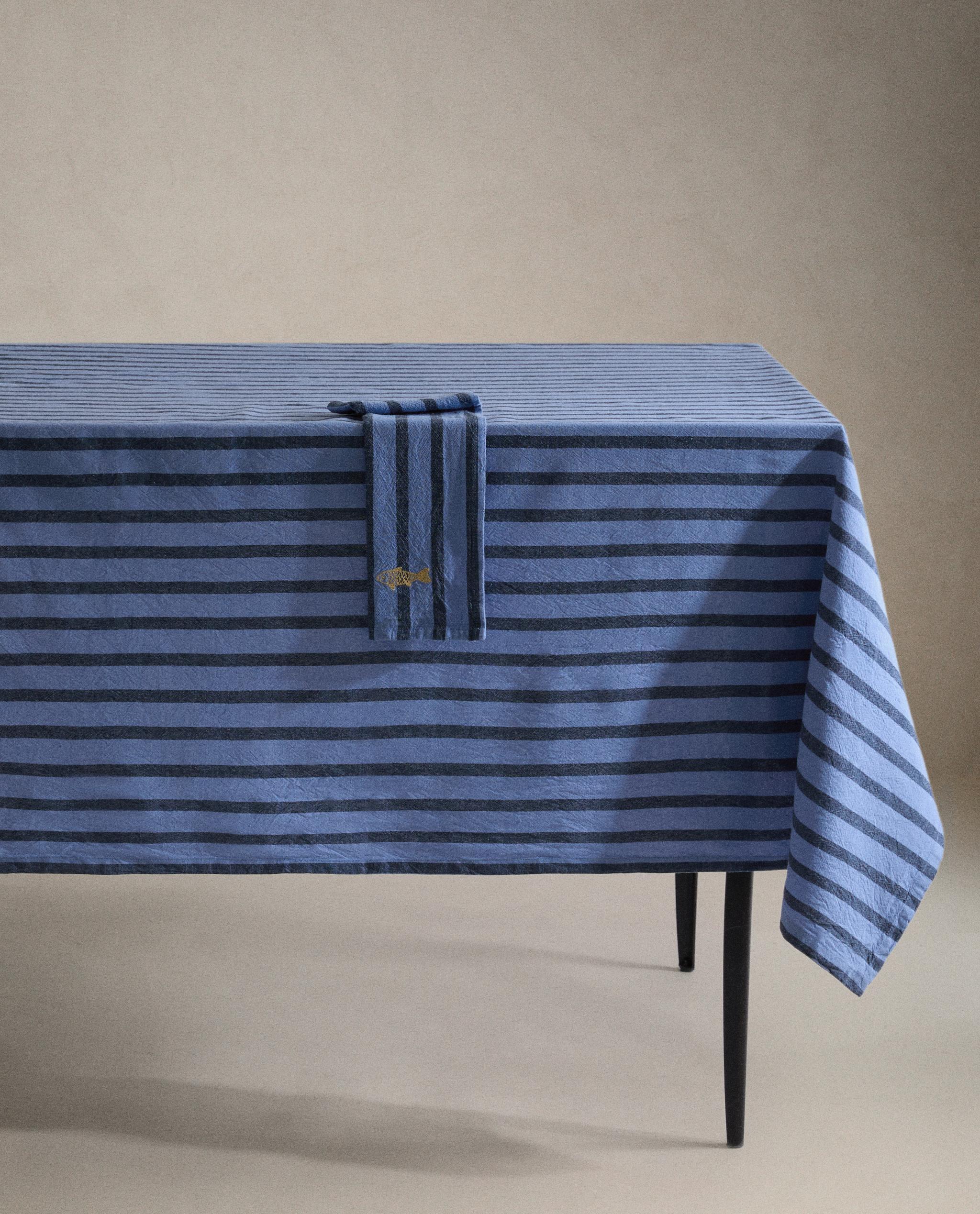 DYED THREAD STRIPED TABLECLOTH product thumbnail 5