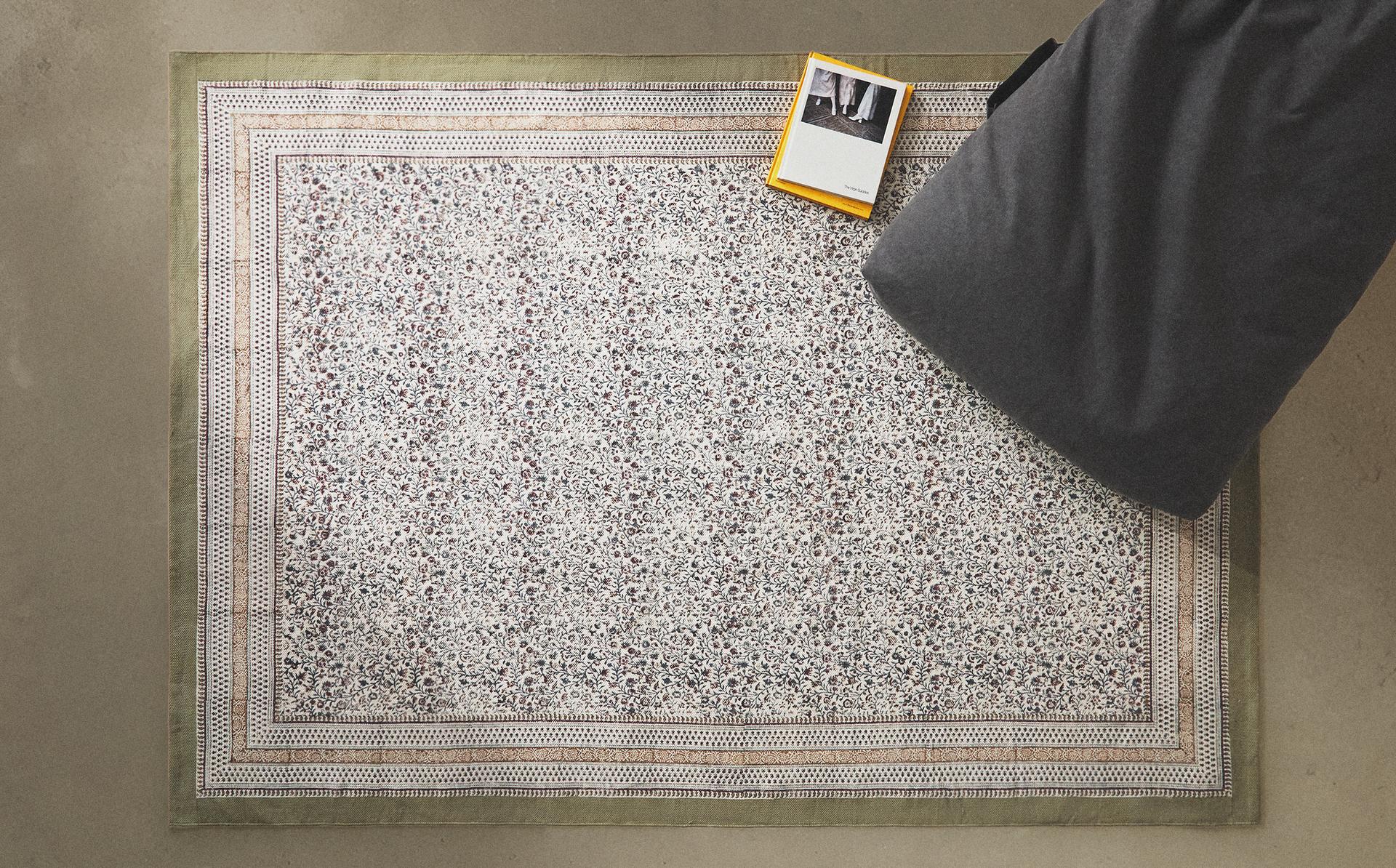 TAPIS COTON IMPRIMÉ BLOCK PRINT TAPIS COTON IMPRIMÉ BLOCK PRINT