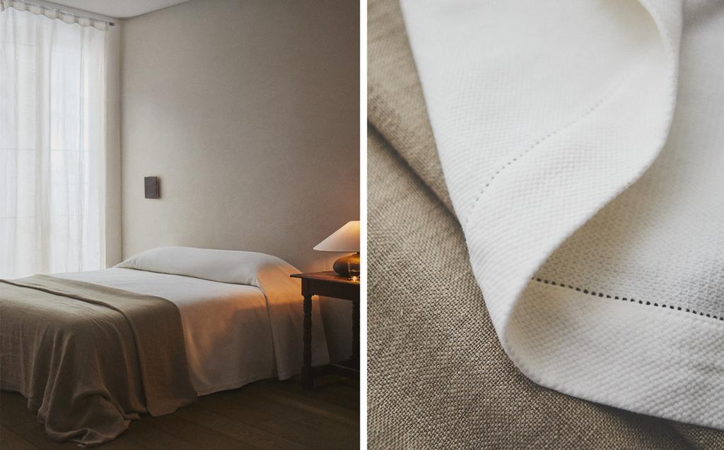 PIQUÉ BEDSPREAD WITH HEMSTITCHING PIQUÉ BEDSPREAD WITH HEMSTITCHING