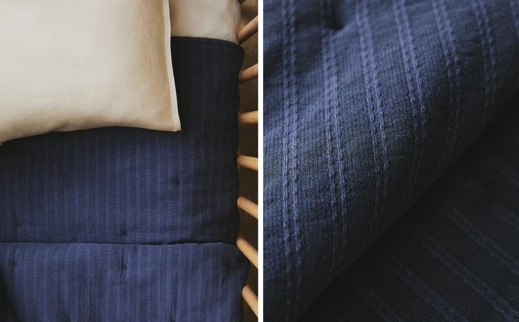 KIDS' STRIPED JACQUARD QUILTED BEDSPREAD KIDS' STRIPED JACQUARD QUILTED BEDSPREAD