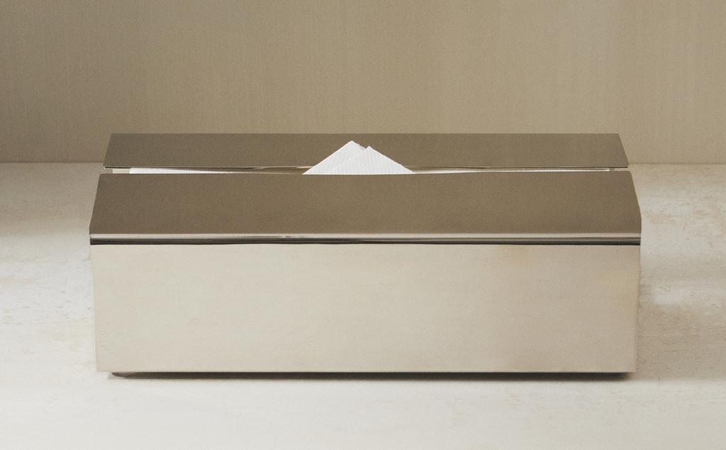 GLANZENDE METALEN ZAKDOEKDOOS GLANZENDE METALEN ZAKDOEKDOOS