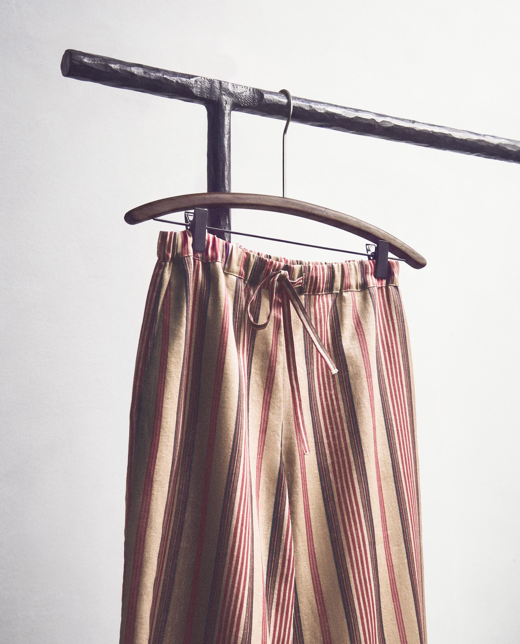 STRIPED COTTON AND LINEN TROUSERS | KATHARINE POLE product thumbnail 11
