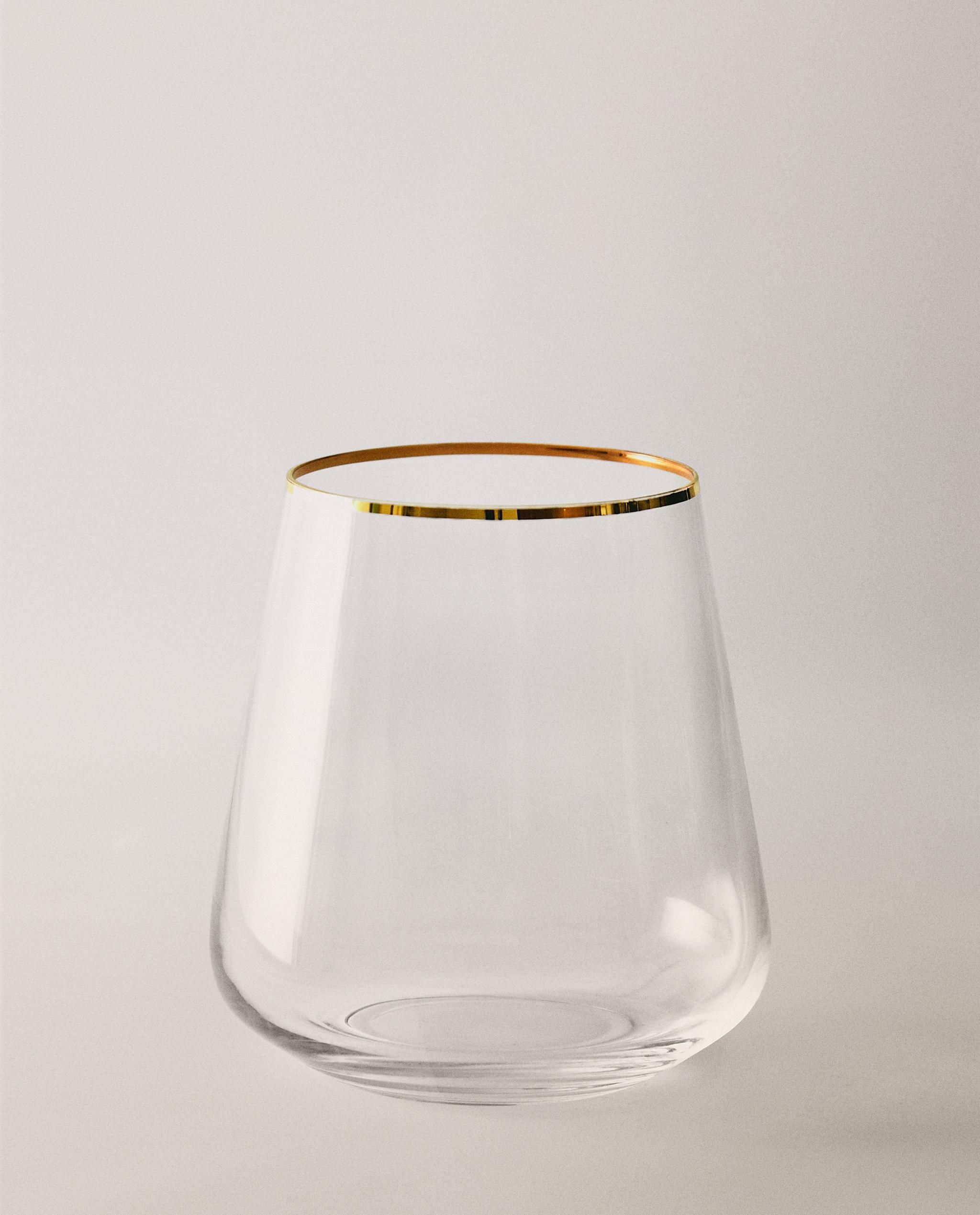 ボヘミアクリスタル タンブラー ゴールドエッジ | Zara Home 日本/Japan