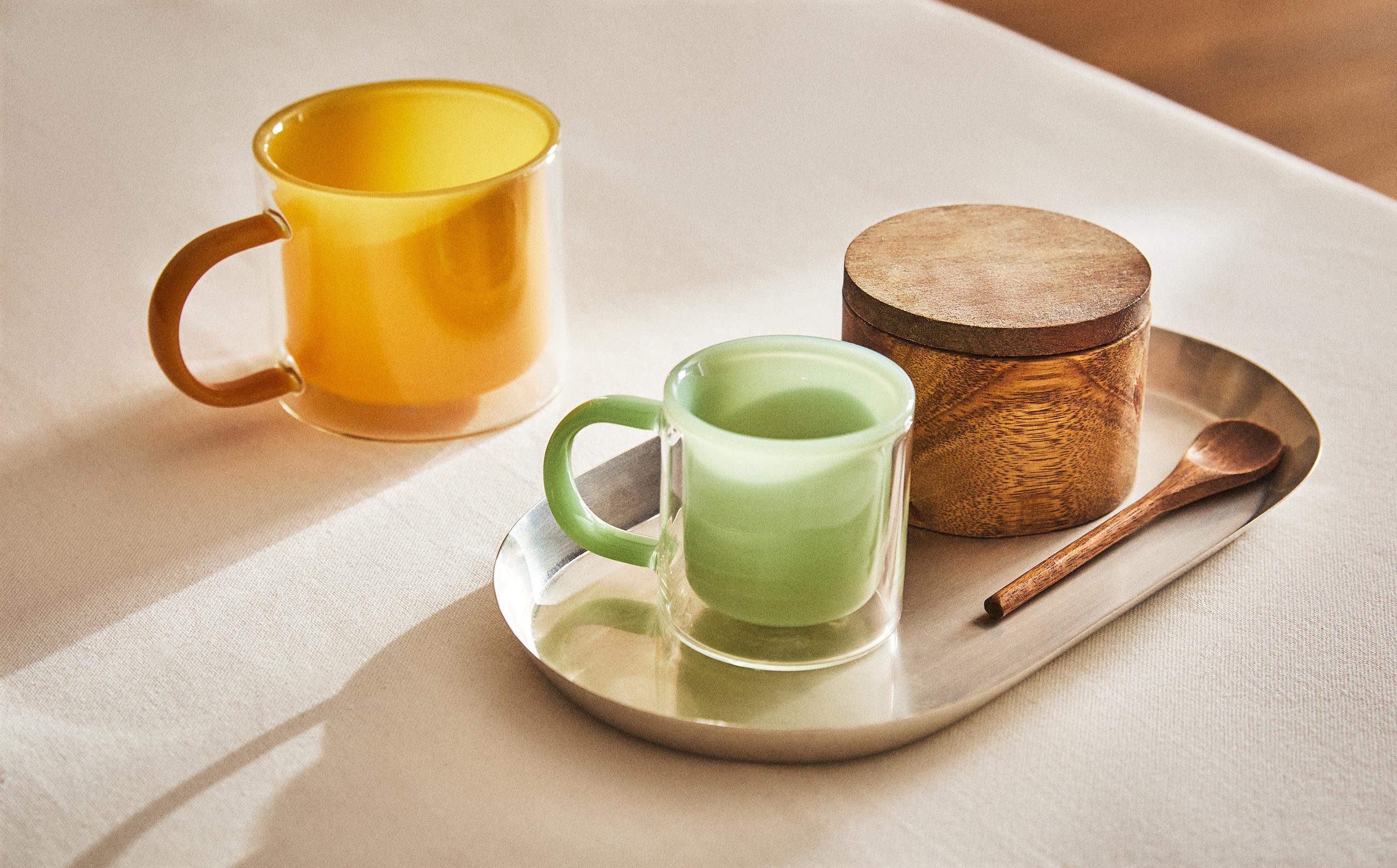 SET OF DOUBLE-WALL BOROSILICATE MUGS